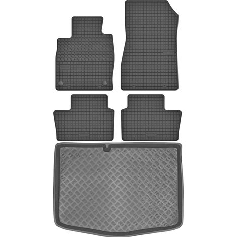 Ensemble de tapis de sol en caoutchouc pour Nissan Juke II Crossover (à partir de 2020) + tapis de coffre (1/5)