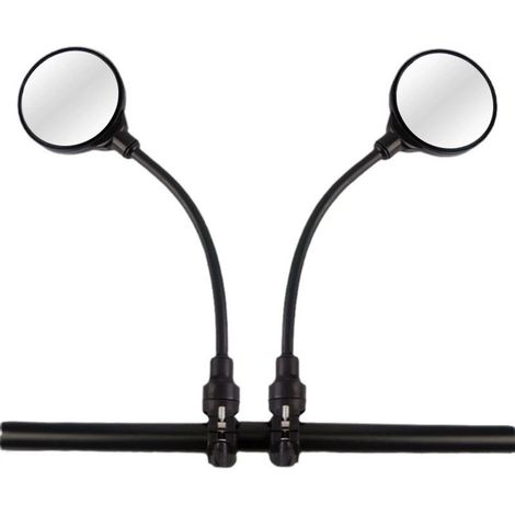 (1 paire) Rétroviseur de vélo pour guidon, rétroviseur de guidon de vélo réglable - Support de guidon Rétroviseur de vélo, rétroviseur de sécurité convexe en acrylique grand angle pour vélos de route (1/3)