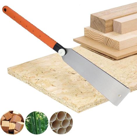 QAZQA Scie à Coupe Fine, Scie à Main SK-5 à Double Tranchant, scie à tirer, scie à main pour élagage de jardin, bois, outils de travail du bois (1/5)