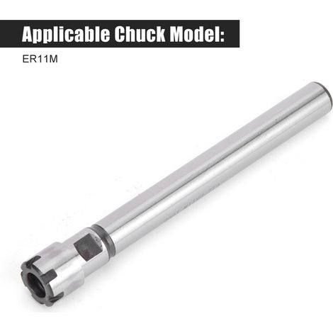 Porte-pince ER11M-100L à queue droite, rallonge pour fraise, outil de serrage pour défonceuse CNC, modèle C12 (1/5)