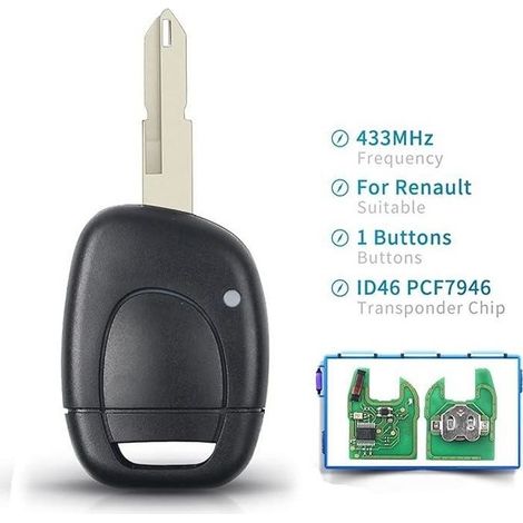 Clé Vierge ID46 électronique Pour Clio 2 Kangoo 1 PHASE 2 Twingo Lame NE72 (1/2)