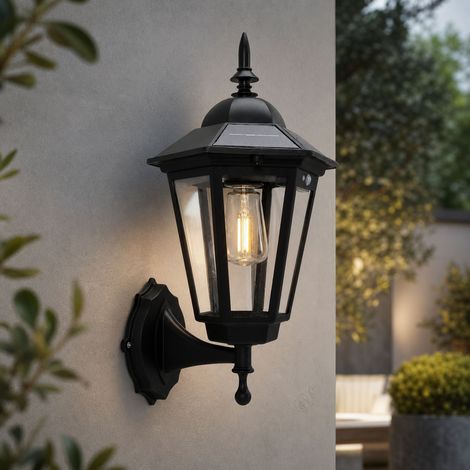 Lampe murale solaire rétro avec détecteur de mouvement, étanche IP65, ABS robuste, 3 modes d'éclairage, idéal pour jardin et terrasse (1/4)