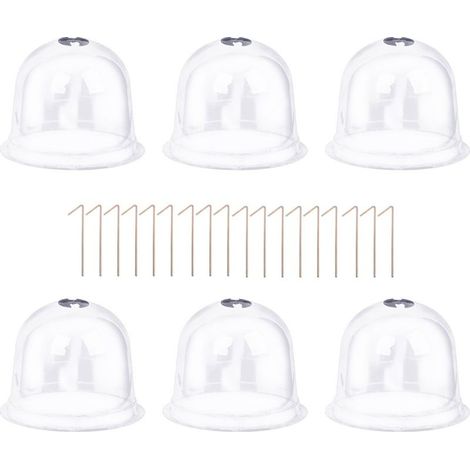 Plant Cold Cover Greenhouse Plastic Dome Garden Plant Cover Antifreeze Outdoor Seedling Care 26x21cm (1/4)