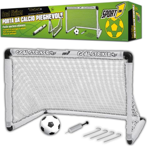 Porta da Calcio 90x59x61 cm Pieghevole Goal Stiker Bianca (1/2)