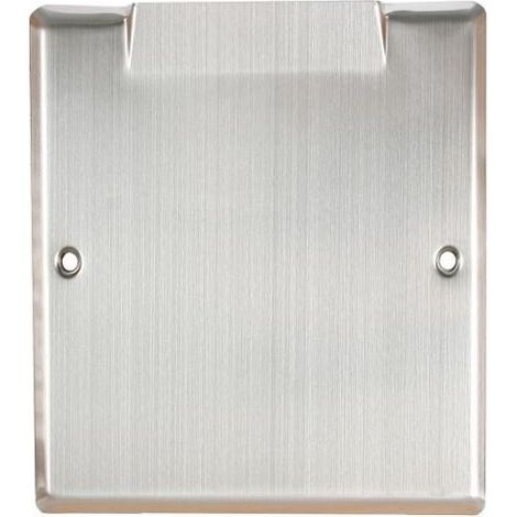 JS ABDECKUNG MIT SCHRAUBEN, 1-FACH CHROM-NICKEL-STAHL, MATTIERT