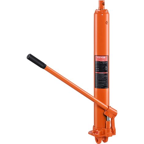 Vérin Hydraulique Long pour Grue d'Atelier 8 Tonnes, Cylindre Hydraulique Support Moteur avec Pompe à Simple Piston et Base à Chape, Tige Hydraulique pour Chèvre Levage Moteur, Entretien Garage (1/5)