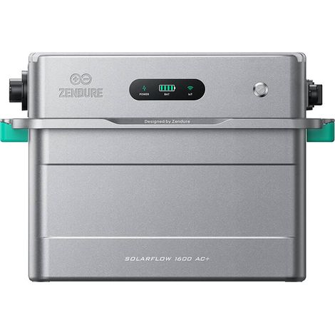Zendure SolarFlow 1600 AC+ - Stockage AC Plug & Play, compatible avec panneaux solaires, HEMS ZENKI™ 1600W, 1,92 kWh extensible à 11,52 kWh, IP65. Seul le SolarFlow 1600 AC+