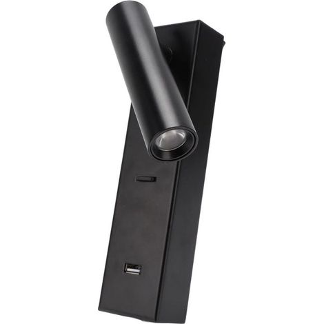 Diese schlichte und elegante LED-Wandleselampe verfügt über einen Schalter und einen USB-Anschluss, eignet sich für Schlafzimmer und unterstützt eine Spannung von 100 bis 240 V.