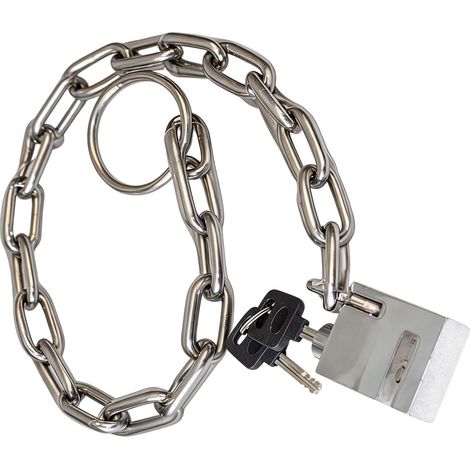 Cadenas Chaîne Vélo,Protecteur De Verrouillable Antivol Antirouille Vélo Haute Résistance - Pour Motos, Scooter, Portes, Garage, Entrepôts, Clôtures, Grilles, Jardin, (1/5)