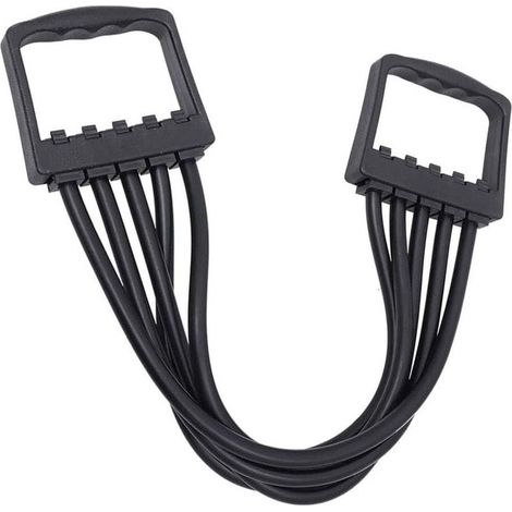 Extenseur de Poitrine Fitness, 5 Tubes élastiques Détachables, Fitness Cable Exorciseur, Chest Expander Ajustable,pour Fitness Musculation-Fei Yu (1/5)