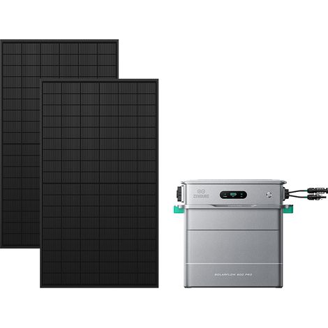 Zendure SolarFlow 800 Pro 2 – Balkonkraftwerk mit Speicher, 2640W Solar-Eingang, 1000W AC-Laden, 800W Ausgang, KI-Energiemanagement, mit 2x450W Solarpanel