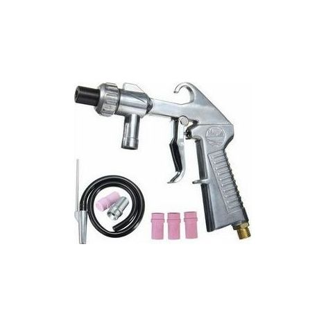 Sableuse pneumatique Pistolet de sablage Pneumatique Sableuse Décapage + 4x Céramique Buse 4/5/6/7mm (1/3)