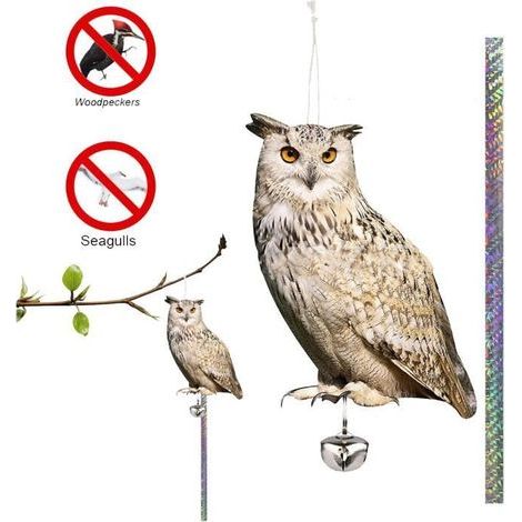 Acrylic Bird Repeller with Reflective Tape and Anti-Pigeon Bell, ideal for orchards and courtyards (