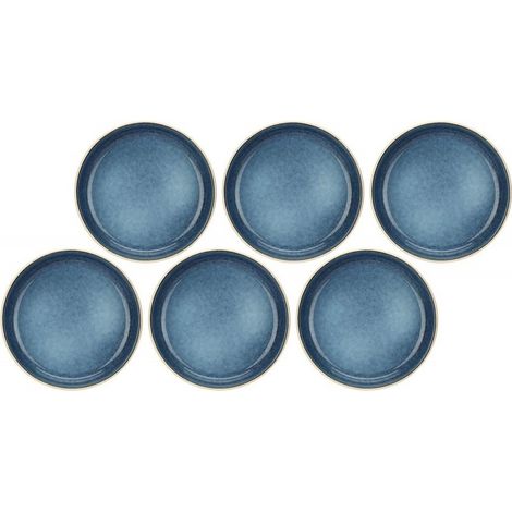Novastyl Arpeggio Set 6 Suppenteller Blau 21 cm