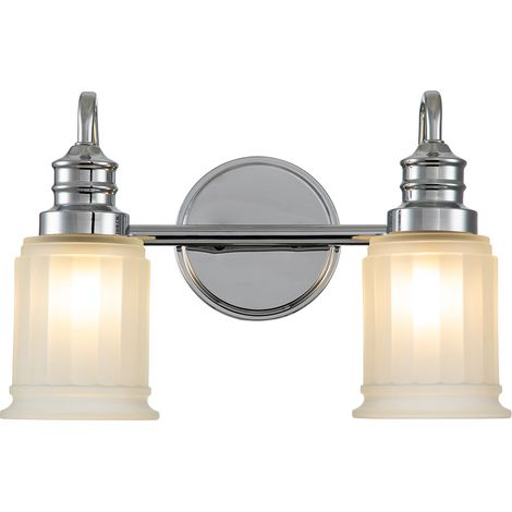 Applique bagno cromata Swell IP44 2 luci G9 LED Quoizel (1/5)