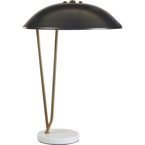 Lampada da tavolo moderna in metallo con base in marmo Soggiorno Studio Nero e Oro Danto (1/5)