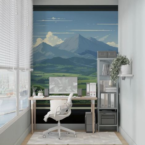 Papier peint japonais fenetre sur la vallee 1 - 150 x 250 cm (1/2)