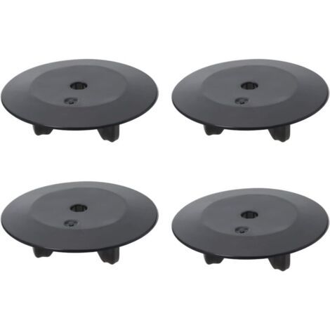 Lot de 4 joints d'évier en caoutchouc (convient aux accessoires de cuisine, noir, 55 mm) (1/5)