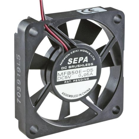 SEPA MFB50E12 Axiallüfter 12 V/DC 14.3 m³/h (L x B x H) 50 x 50 x 10 mm