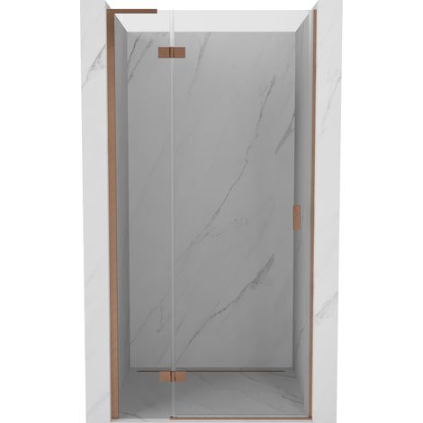 Mexen Mist-H L porte de douche pivotante gauche 80 cm, transparent, cuivre brossé - 8A5L-080-000-65-00-L (1/5)