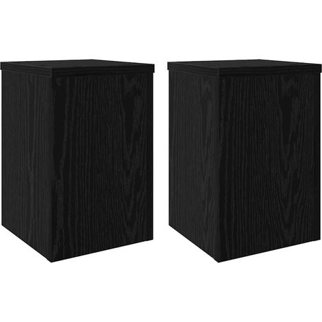 Maison Exclusive - Supporto per piante 2 pcs Rovere Nero 20 x 20 x 30 cm