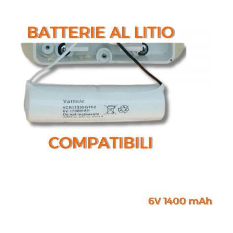 Panasonic pacco batterie litio 6V 1550mA compatibile Optex