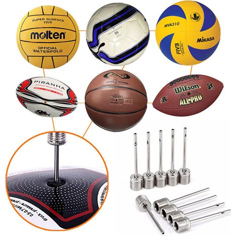 Lot De 20 Aiguilles De Pompe à Ballon – Inox, Compatibles Foot, Basket, Volley, Avec Boîte De Rangement, étanches, Pour Professionnels
