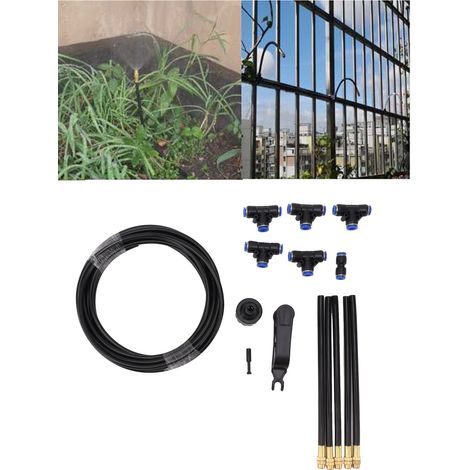 Kit d'arrosage à 360° pour jardin, pulvérisateur rafraîchissant pour piscine, pulvérisateur incurvé réglable pour plantes en pot, kit de système d'irrigation goutte à goutte pour la culture des fruits (1/5)