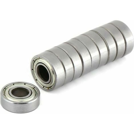 Roulements à billes 698 ZZ – Lot de 10 pièces en acier résistant à la chaleur, diamètre intérieur 8 mm, extérieur 19 mm, épaisseur 6 mm (1/5)