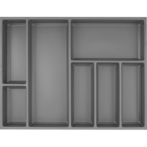 Agoform Besteckeinsatz Sky 550/70 Besteckkasten aus Kunststoff schiefergrau genarbt