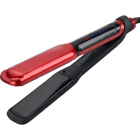 Fer à Gaufrer Professionnel 45W pour Cheveux avec Écran Digital Noir / Rouge