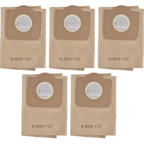 Jeffergarden 5 pièces sac à poussière pour aspirateur accessoire pour aspirateur Karcher 6.959‑130.0 WD3200 WD3300 WD3500 (1/5)