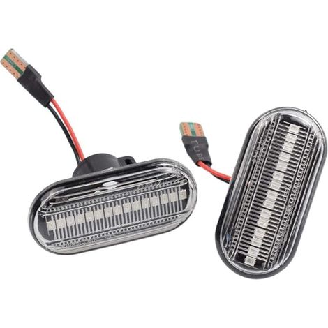 Dynamische Seitenblinker für Seitenblinker für Dacia Duster Dokker Lodgy Renault Megane 1 Clio 1 2 Kangoo Espace Smart Fortwo 453 (Weiß) (1/4)