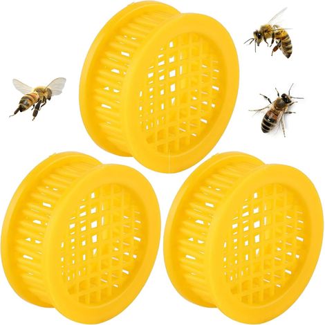 jaulas de plástico reutilizables de 1,85 pulgadas para reinas, equipo de apicultura y accesorios redondos para apicultores al aire libre. (1/5)