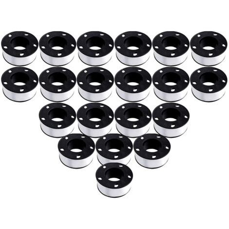 2 rouleaux de ruban d'étanchéité PTFE pour filetage, 10 mètres x 19 mm, étanche, pour raccords de gaz Industrie et Commerce Adhésifs, mastics et rubans Rubans adhésifs (1/5)
