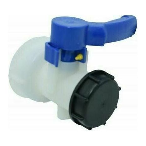 YMYNY 1000 litri IBC serbatoio valvola 2" / 62mm valvola a farfalla integrata in plastica DN40 (62mm) (1/5)