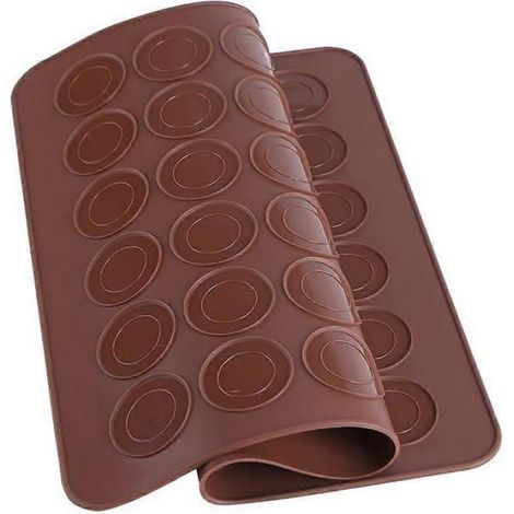 Moule Silicone - 48 Cavités Pour Macarons Et Biscuits - Usage Pâtisserie Maison - 39 x 28,5 cm - 1 Pièce (1/4)