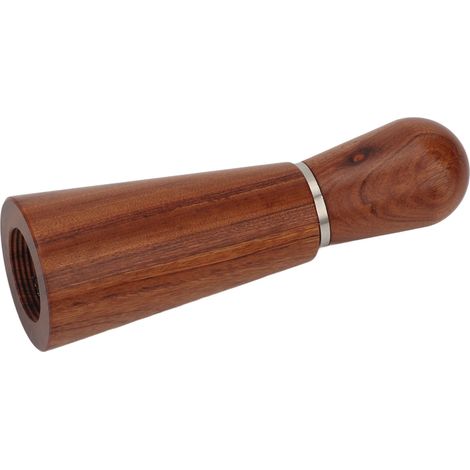 Kaffeenadelhalter aus Edelstahl, 8 rote Nadeln, Nivellierfuß, Holzgriff zum Dosieren des Kaffeepulvers (1/5)