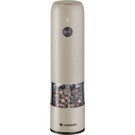 Zassenhaus - Moulin à poivre électrique USB Koln 14 cm gris