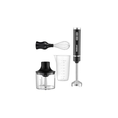 DIGIQUEST Frullatore Ad Immersione Multiuso 3 in 1 Handy 400 Full - Lame e braccio smontabile, Acciaio Inox, Impugnatura Ergonomica, Ciotola e Bicchiere inclusi nella confezione (1/4)