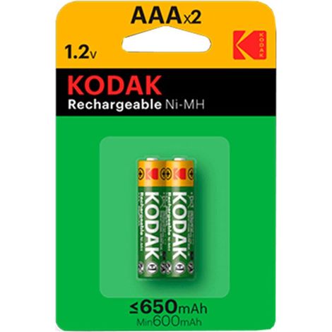 Blíster de 4 pilas recargables Kodak LR03/AAA 650mAh Ni-MH de 1,2V