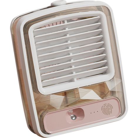 Ventilateur refroidi à l'eau de bureau USB ABS 3 vitesses 3D lame de ventilateur en spirale refroidi à l'eau petit climatiseur pour table de nuit de bureau blanc (1/5)