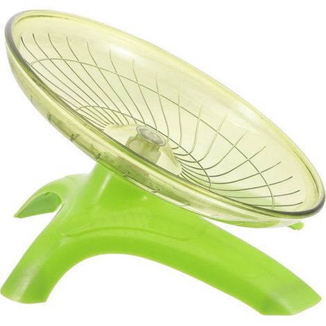 Matériau vert clair : roue d’exercice en plastique pour hamster, disque d’exercice en forme de soucoupe volante, roue d’exercice silencieuse pour hamster doré, équipement de sport pour hérisson.