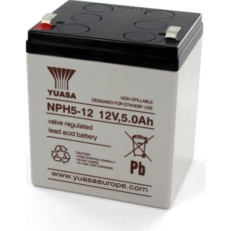 Yuasa – Batterie plomb 12V 5Ah – Technologie AGM étanche – Longue durée de vie – NPH512 (1/3)