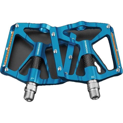 Pedali per bicicletta, design antiscivolo, elementi di sicurezza riflettenti, K307PT Blu (1/2)