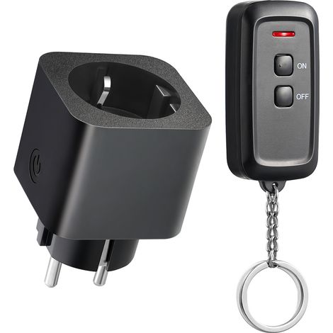 DEWENWILS Funksteckdosen-Set mit Handsender 3680W 30 m Reichweite Schwarz (1/5)