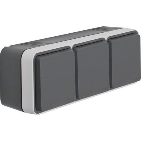 Hager STD.SCHUKO 3-F.WG.KD AP EHBS W (WNC165)