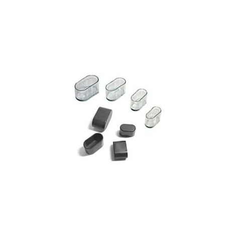 Coprigambe per sedie, cuscinetti ovali in silicone per piedini di mobili, copritavolo, protezioni antigraffio per pavimenti, 8-24 pezzi - Trasparenti/24 pezzi 15x30 mm - Crezuo