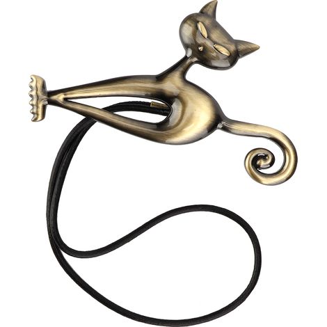 Attache-rideau magnétique pour chat mignon, clips de fenêtre en bronze, décoration intérieure, lien ceinture pour stores