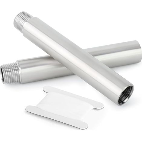 2 Pcs 150mm 1/4" Femelle x 1/4" Male BSP Nipple Cast Pipe 304 Stainless Steel Pipe Fittings (1/4)